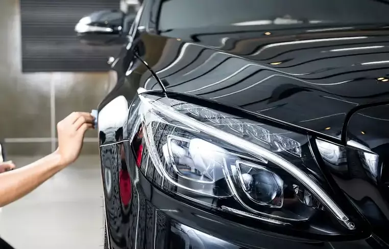Ceramic coating finish on vehicle paint
